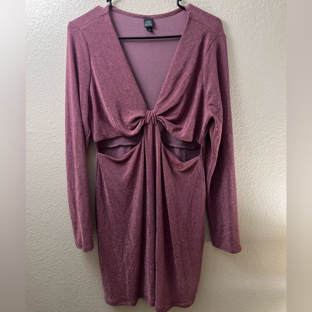 Wild Fable Sparkly L/S Above Knee Dress